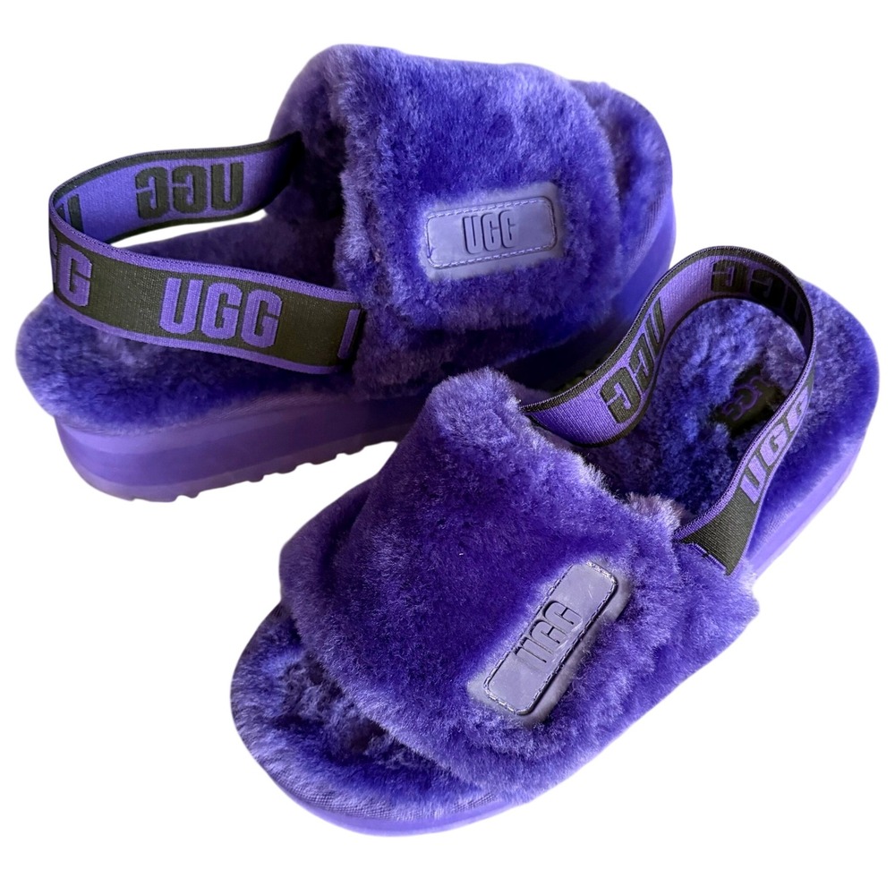 UGG Disco Slide Sandal "Violet Night" Purple/Black Slipper 6